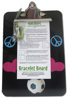 Personalized Bracelet Boards - Peace Love Soccer